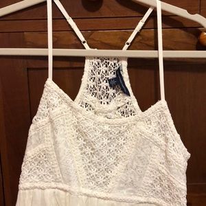 American eagle outfitters white cream dress